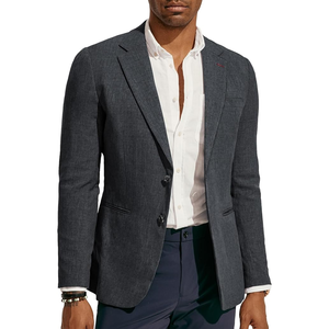 Blazer de un solo pecho ajustado para hombre, abrigo deportivo informal ligero para verano diario, Chaqueta de traje para hombre de negocios o boda - Product Image 1