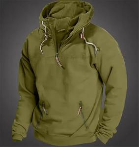Europe and the <b>United</b> States Across the Autumn and Winter Hooded <b>Men</b> with Velvet Fashion Casual Hooded Youth Jacket Top - Product Image 5