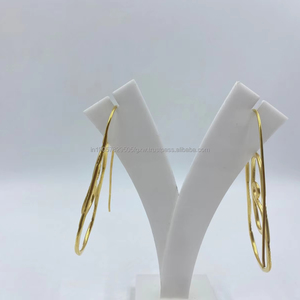 Vintage-Inspired Statement <b>Earrings</b> with Pearl Best Price <b>Silver</b> and Gold Sterling Main Material Glamorous for <b>Women</b> - Product Image 1