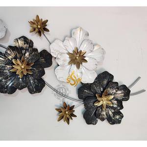 Arte de pared de diseño moderno forma redonda de alta calidad hecha de arte de pared de Metal oro pulido colgante regalo de boda arte de pared decorativo - Product Image 6