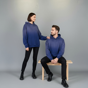 80% coton 20% polyester qualité supérieure confortable poids lourd en détresse Vintage lavé solide plaine sweats à capuche sweats - Product Image 5
