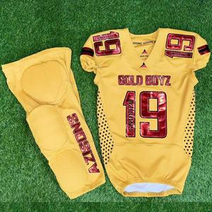 2025 Unisex fútbol americano Jersey pantalones Conjunto personalizado equipo uniforme personalizable bordado ropa deportiva manga corta Logo hombres - Product Image 4