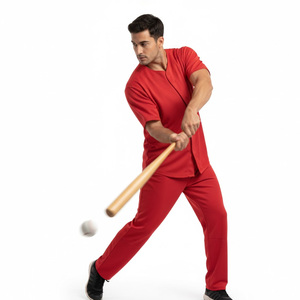 Uniformes de Béisbol Personalizados con Logotipo, Transpirables, de Secado Rápido, Tallas Grandes, Impresión Digital de Alta Calidad, Cuello en V, Bolsillos, 100% Poliéster, OEM - Product Image 1