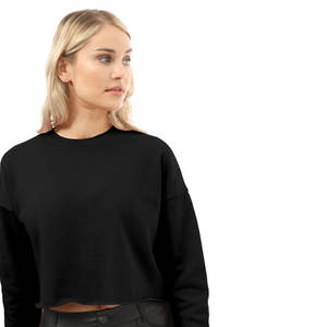7503 Custom Blank Crop <b>Top</b> Sweatshirt <b>Long</b> <b>Sleeve</b> Fleece Sweatshirt Crewneck Oversized Cropped Sweatshirt Women - Product Image 3