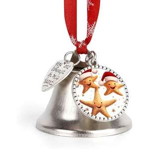 Adorno de campana de Navidad de Metal decorativo elegante para fiesta de vacaciones decoración del hogar tradicional hecho a mano único suministro de campana de Navidad - Product Image 5