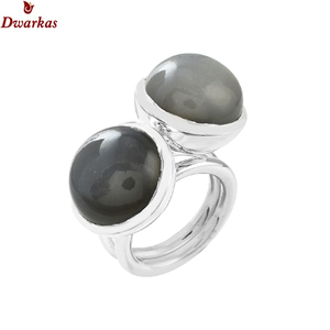 Classic 925 Sterling Silver natural grey <b>moon</b> <b>stone</b> stacking <b>ring</b> <b>stone</b> stackable <b>ring</b> wholesale wedding <b>rings</b> - Product Image 1