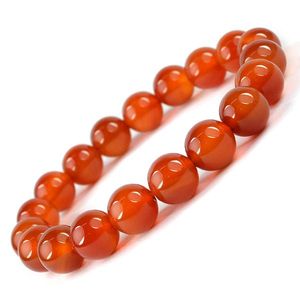 Bracelet en onyx rouge naturel, perles rondes de 10 mm, bijoux en pierre précieuse de jade pour la force et la protection, cadeau d'anniversaire - Product Image 2