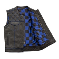 Gilet de moto d'hiver en laine et cuir véritable pour homme, respirant, imperméable, coupe-vent, style vintage, qualité supérieure, élégant et soigné