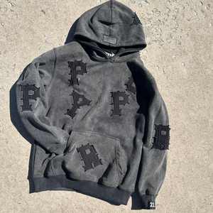 Custom Manufacturer Sun Faded Distressed Embroidery Zipper Streetwear Acid Wash Men Zip up Heavyweight <b>Rhinestone</b> Hoodie - Product Image 5