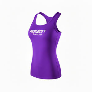 <b>Womens</b> Quick Dry Racerback Tank <b>Top</b> Gym Yoga Activewear Fitness Running Sports <b>Vest</b> Breathable Workout Apparel for Exercise - Product Image 1