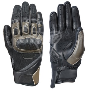 Gants de moto en cuir respirant pour hommes avec écran tactile Gants de course d'hiver confortables pour les motocyclistes - Product Image 1