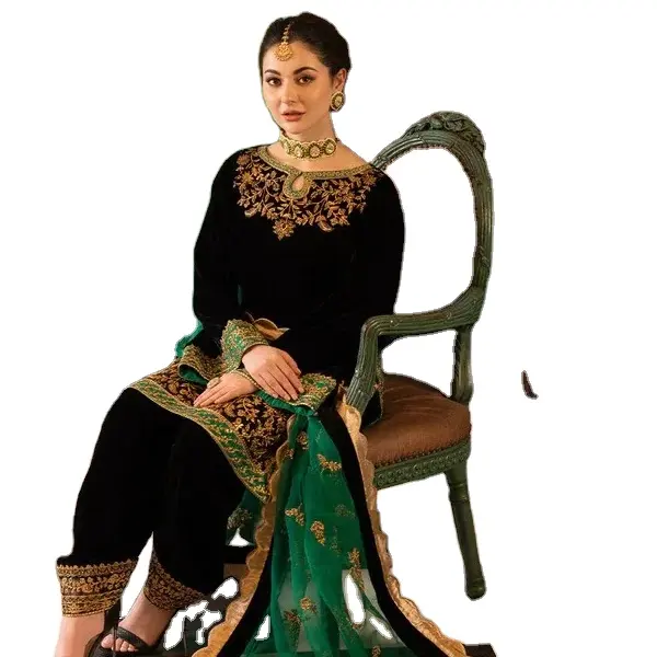 Traditionele Indiase En Pakistaanse Dameskleding Wollen Shalwar Kameez Anarkali Pak Sari Xxs Maat