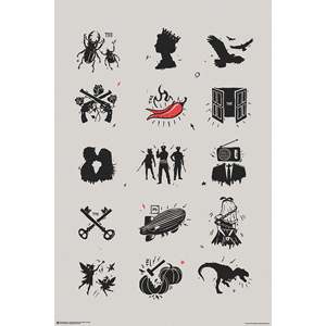 Affiche de style moderne de groupes de rock légendaires, avec Queen, Led Zeppelin, Kiss, pour utilisation murale - Product Image 2