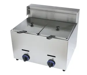 Commercial 20L lpg fryer gas deep mini continuous natural french fries gas fryer machine Counter Top