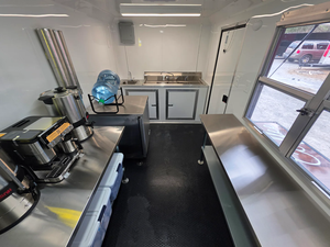 7' X 12' Coffee mobile restaurant for sale coffee Theme Food Trailer Fully <b>Loaded</b> Turnkey With Appliances for cheap price - Product Image 4
