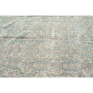 Alfombra Vintage de 8,1x11,4 pies, Alfombra Turca Azul con Diseño Floral de Lana - Product Image 5