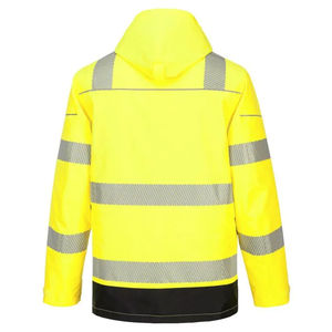 Veste de sécurité pour la construction, classe 1 ANSI, imperméable, haute visibilité, mélange de polyester, fermeture éclair avant réglable, plusieurs éléments réfléchissants - Product Image 6
