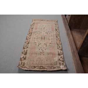 พรมขนสัตว์ตุรกีสีเบจ330ft 140 x วินเทจงานปะติดดีไซน์คลาสสิกแฮนด์เมดสำหรับห้องนั่งเล่นสำหรับวัยรุ่น - Product Image 2