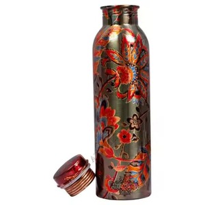 Beautiful Rose Design Copper <b>Water</b> <b>Bottle</b> For Women Perfect Gift Choice For Pure And Healthy Hydration - Product Image 5