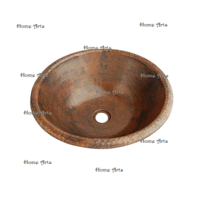 Évier de forme ronde en cuivre au design antique, évier de taille personnalisée avec lavabo de qualité supérieure pour la cuisine - Product Image 6