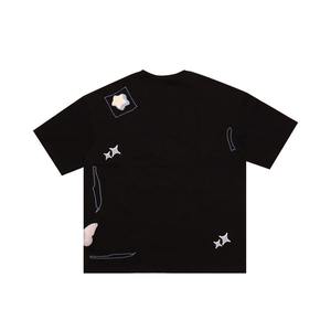 T-shirt en coton satiné lavé à l'acide de haute qualité Style vintage surdimensionné couleur unie anti-rides fabriqué au Pakistan Stock en vrac - Product Image 2