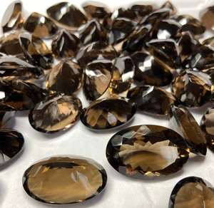 Piedras preciosas calibradas genuinas sueltas de corte facetado ovalado de cuarzo ahumado natural a precio de fábrica Piedras genuinas para ajuste de joyería OEM - Product Image 3