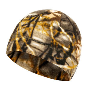 Gorro cálido de caza con estampado de rayas para deportes al aire libre, gorro estampado de lana en el interior, gorro de punto naranja - Product Image 1