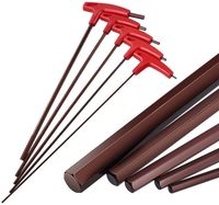 Kunci Allen Gagang T OEM Ready 3 10mm Dua Ujung, Baja Paduan S2, Portabel, Torsi Tinggi, Pegangan Tahan Lama, Pegangan Stabil