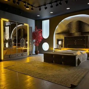 ชุดห้องนอนที่ทันสมัยมีสไตล์เฟอร์นิเจอร์ไม้ MDF ทนทานสำหรับบ้านวิลล่าบ้านไร่หรือโรงแรมสวยงามนอกจากนี้ยังมีพื้นที่ใดๆ - Product Image 1