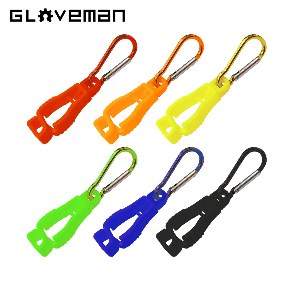 GLOVE MAN Anpassbar Hochfester POM Kunststoff Aluminium legierung Haken Anti-Lost Work Handschuh clip Grabber Handschuh halter Clips