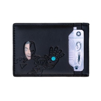 Logo kustom dompet kartu ramping kulit Vegan tempat kartu bisnis & dompet ID kelelawar hadiah bisnis promosi