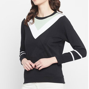 Sweat-shirt décontracté pour femme Hiver 2025 100% coton Manches longues Hautement personnalisable avec logo frontal - Product Image 2