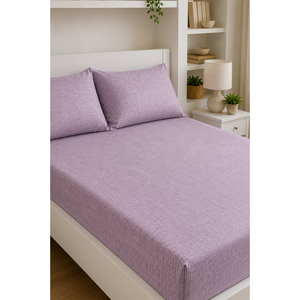Ensemble de draps-housses extra larges rose poudré 100% coton respirant - Product Image 2