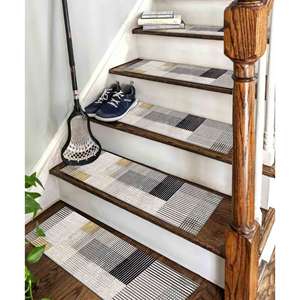 Tapis imprimé à motifs géométriques : moderne, ethnique, doux, design personnalisé, avec poils doux - Product Image 4