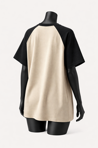 Camiseta Oversize de Algodón Personalizada para Mujer, Estilo Raglán, Lisa, Casual, Urbana, de Manga Corta y Ajuste Holgado para Verano - Product Image 4