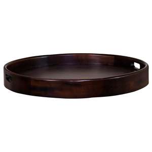 Ensemble de deux plateaux de service en bois fini naturel de forme rectangulaire hôtels restaurants et utilisation de service de cuisine à domicile - Product Image 2