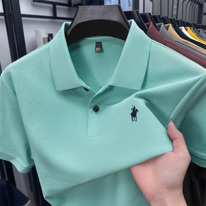 Camisa de Lujo de Marca para Hombre Casual de Manga Corta 100% Algodón Jersey Oferta Especial Moda de Negocios Ropa de Verano para Golf Top - Product Image 1