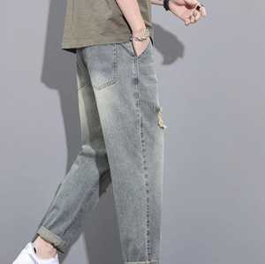 Premium Damaged <b>Jeans</b> for <b>Men</b> Durable Regular Fit Stylish <b>Ripped</b> Denim Pants Hip Hop Streetwear Casual Daily Fashion Looks - Product Image 3