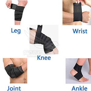 Haute Qualité Couleur Personnalisée Powerlifting Haltérophilie Genou Wraps Dernière Conception En Gros-Pour La Protection - Product Image 2