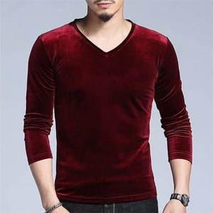 T-Shirts en velours/velours bon marché, col rond de haute qualité pour hommes, t-shirt de créateur - Product Image 6