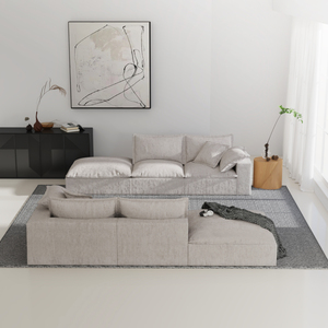 Kinh tế Thiết kế Chenille/vải to sợi sâu ghế sofa couches với có thể tháo rời thấp trở lại sofa đệm có thể tháo rời sofa Bìa - Product Image 2