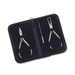 Kit de pinces d'extension de cheveux en cuir avec section de séparation de cheveux Kit d'aiguilles et de pinces - Product Image 3