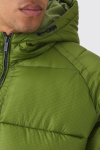 Veste bouffante vert olive pour hommes très exigeants manteau d'hiver à capuche léger coupe-vent et isolé vêtements d'extérieur chauds vestes pour hommes - Product Image 6