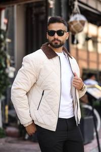 Men's Casual Winter Waterproof Satin <b>Coat</b> with Zipper Pockets Warm Padded Outerwear-Fashion Style Jacket - Product Image 2