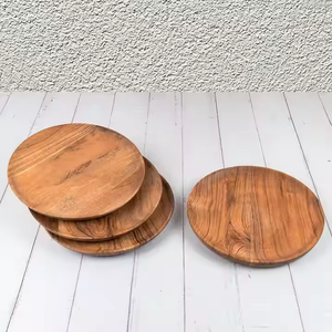 Assiette en bois de style indien créative pour la vaisselle et les événements, 100% bois naturel, fabriquée à la main par saniya handicraft - Product Image 1