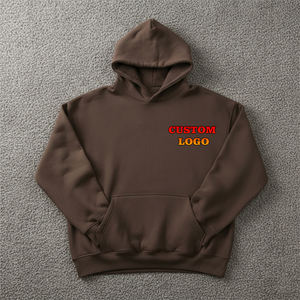 เสื้อฮู้ดสำหรับผู้ชายเสื้อฮู้ดแบบสวมหัวสำหรับผู้ชายผ้าฝ้าย400 GSM heavyweight พิมพ์โลโก้ดิจิตอลตามสั่ง100% - Product Image 1