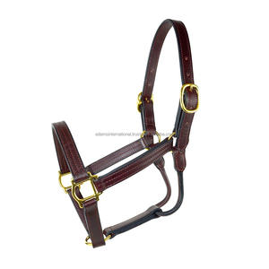 Halters en cuir de style selle anglais de haute qualité faits à la main avec raccords en laiton Fabricant de gros de licou équestre de qualité - Product Image 2