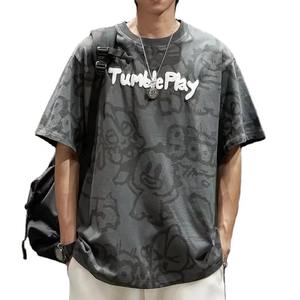 T-shirts décontractés à manches courtes de qualité supérieure unisexe sérigraphie d'été personnalisée de haute qualité 100% coton - Product Image 3