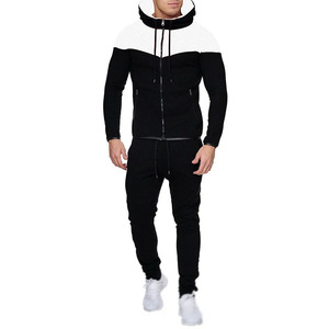 2024 primavera y otoño nueva moda de hombre Casual cárdigan cremallera Sudadera con capucha conjunto para deportes correr conjunto estampado de dos piezas - Product Image 4