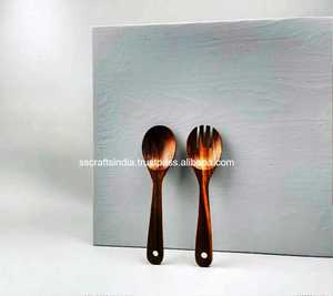 Juego de servidor de ensalada de resina hecho a mano de primera calidad, herramientas de cocina duraderas y ecológicas, fruta, verdura, servicio, comedor de resina almacenado - Product Image 6